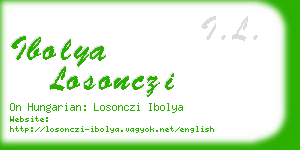 ibolya losonczi business card
